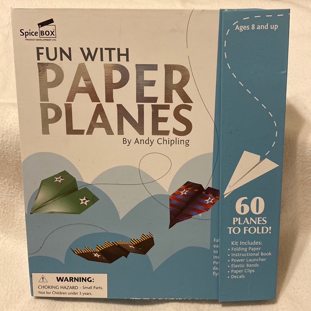 Fun with paper planes kit origami airplanes 40 sheets by Spice box